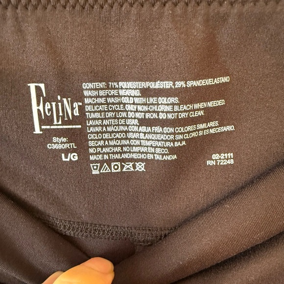 FELINA Black High-Rise Stretch Leggings C3690RTL - Picture 3 of 3